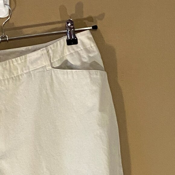 J. Jill Stretch Pants Size 16 Petite Off-White Business Casual Cotton Blend - Picture 4 of 10